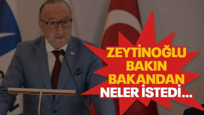 Zeytinoğlu, bakın bakandan neler istedi…